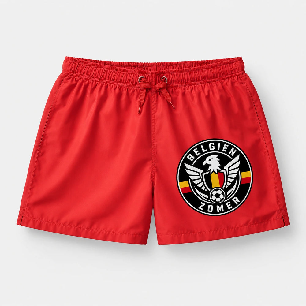 Belgien Sommer Badehose 2026 – Fanwear Swim Shorts für Strand, Pool & Matchday