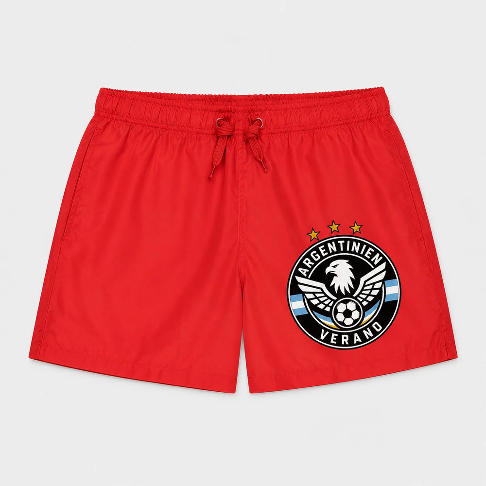Argentinien Sommer Badehose 2026 – Fanwear Swim Shorts für Strand, Pool & Matchday