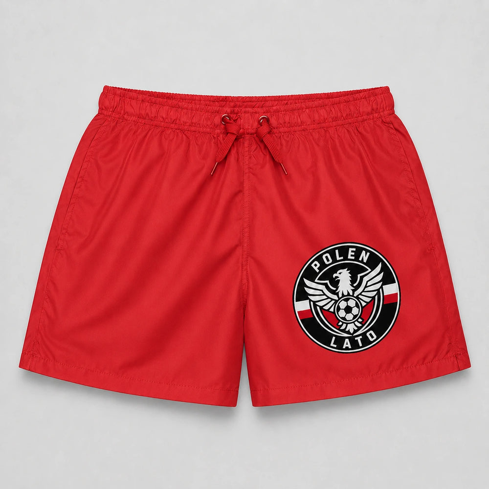 Polen Sommer Badehose 2026 – Fanwear Swim Shorts für Strand, Pool & Matchday