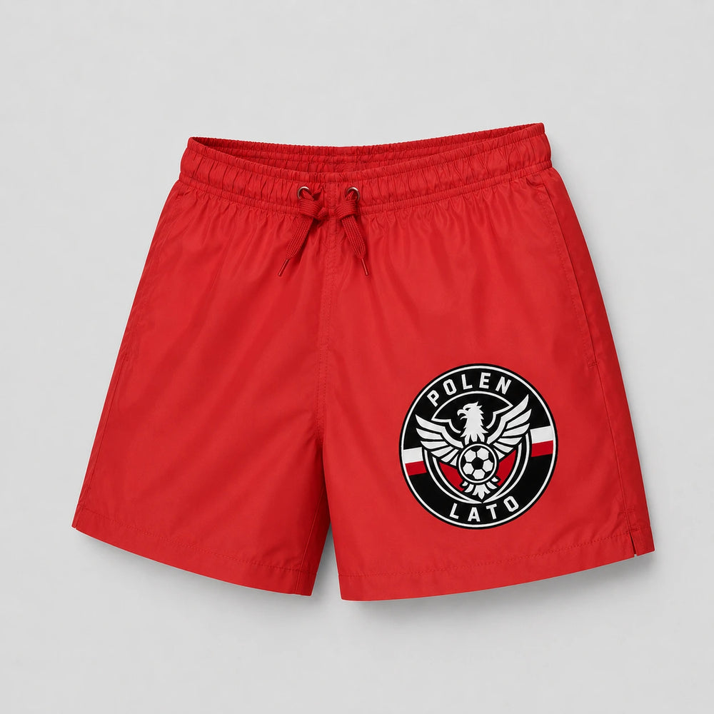 Polen Sommer Badehose 2026 – Fanwear Swim Shorts für Strand, Pool & Matchday
