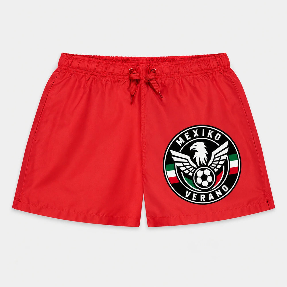 Mexiko Sommer Badehose 2026 – Fanwear Swim Shorts für Strand, Pool & Matchday