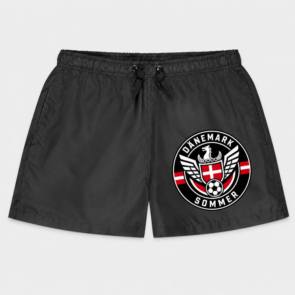 Dänemark Sommer Badehose 2026 – Fanwear Swim Shorts für Strand, Pool & Matchday