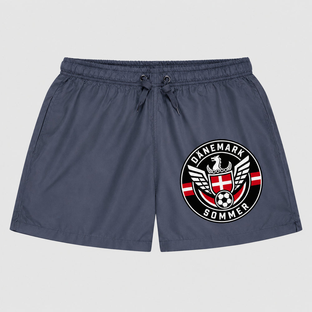 Dänemark Sommer Badehose 2026 – Fanwear Swim Shorts für Strand, Pool & Matchday