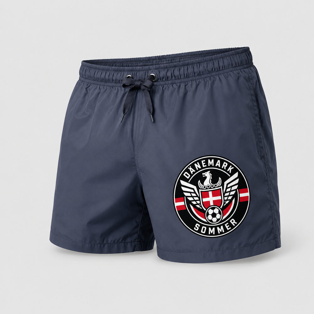Dänemark Sommer Badehose 2026 – Fanwear Swim Shorts für Strand, Pool & Matchday