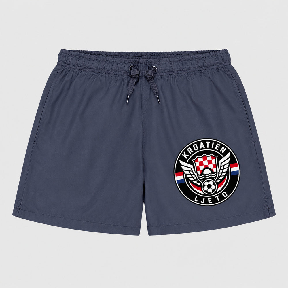 Kroatien Sommer Badehose 2026 – Fanwear Swim Shorts für Strand, Pool & Matchday