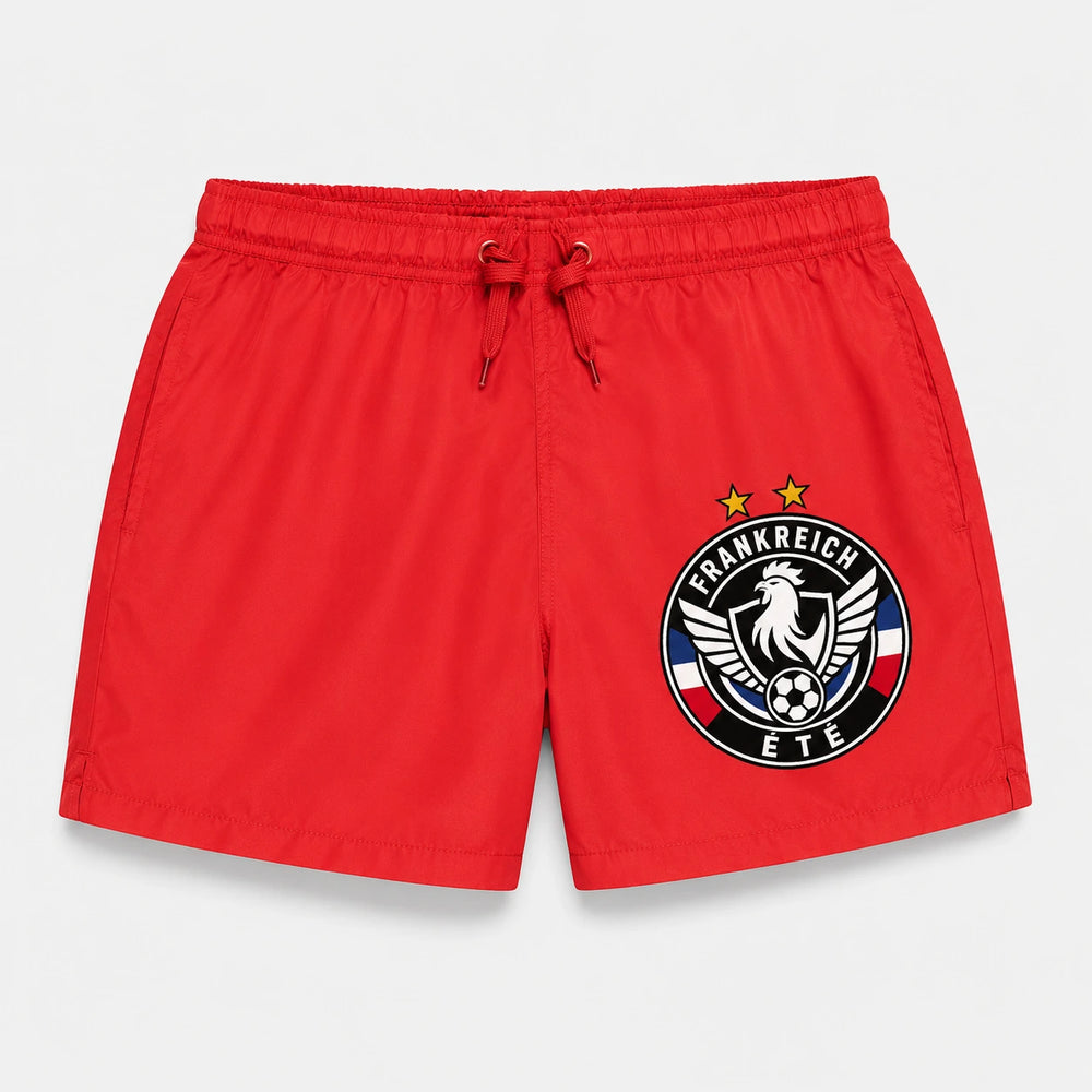 Frankreich Sommer Badehose 2026 – Fanwear Swim Shorts für Strand, Pool & Matchday