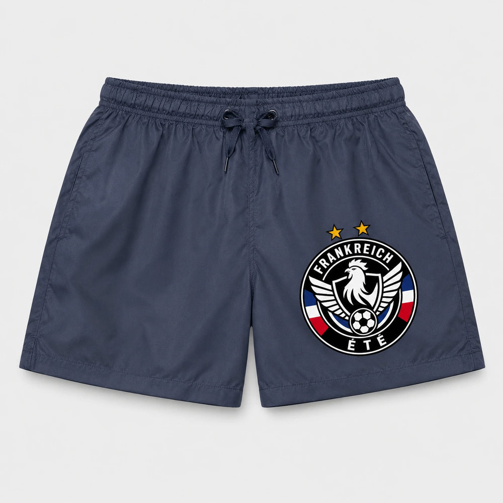 Frankreich Sommer Badehose 2026 – Fanwear Swim Shorts für Strand, Pool & Matchday