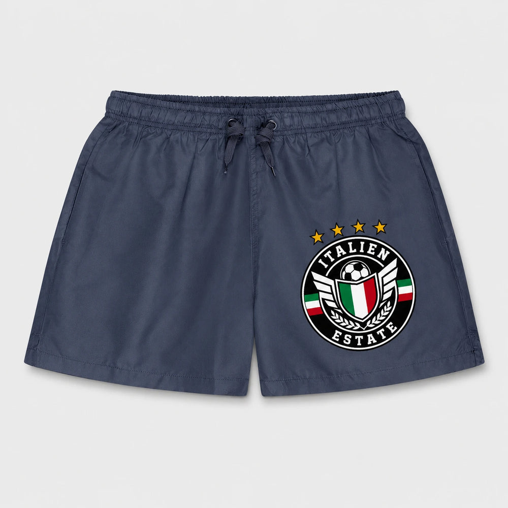 Italien Sommer Badehose 2026 – Fanwear Swim Shorts für Strand, Pool & Matchday
