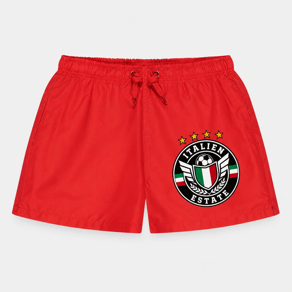 Italien Sommer Badehose 2026 – Fanwear Swim Shorts für Strand, Pool & Matchday