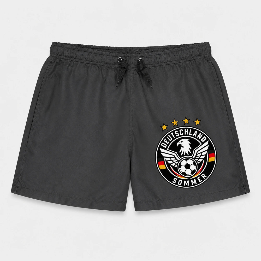 Deutschland Sommer Badehose 2026 – Fanwear Swim Shorts für Strand, Pool & Matchday
