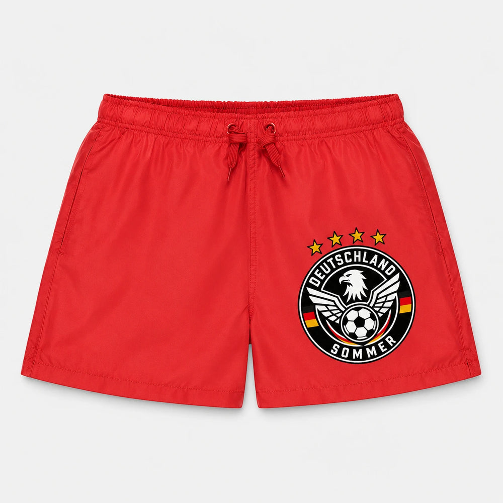 Deutschland Sommer Badehose 2026 – Fanwear Swim Shorts für Strand, Pool & Matchday