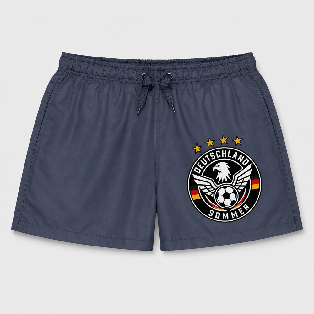 Deutschland Sommer Badehose 2026 – Fanwear Swim Shorts für Strand, Pool & Matchday
