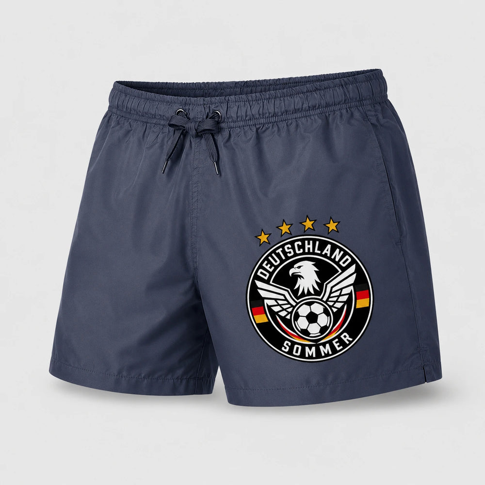 Deutschland Sommer Badehose 2026 – Fanwear Swim Shorts für Strand, Pool & Matchday