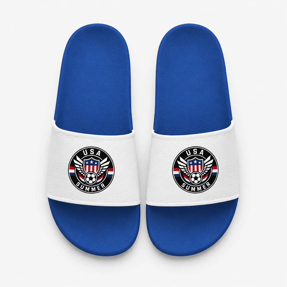 USA Sommer Slides 2026 – Fanwear Badelatschen für Matchday & Public Viewing