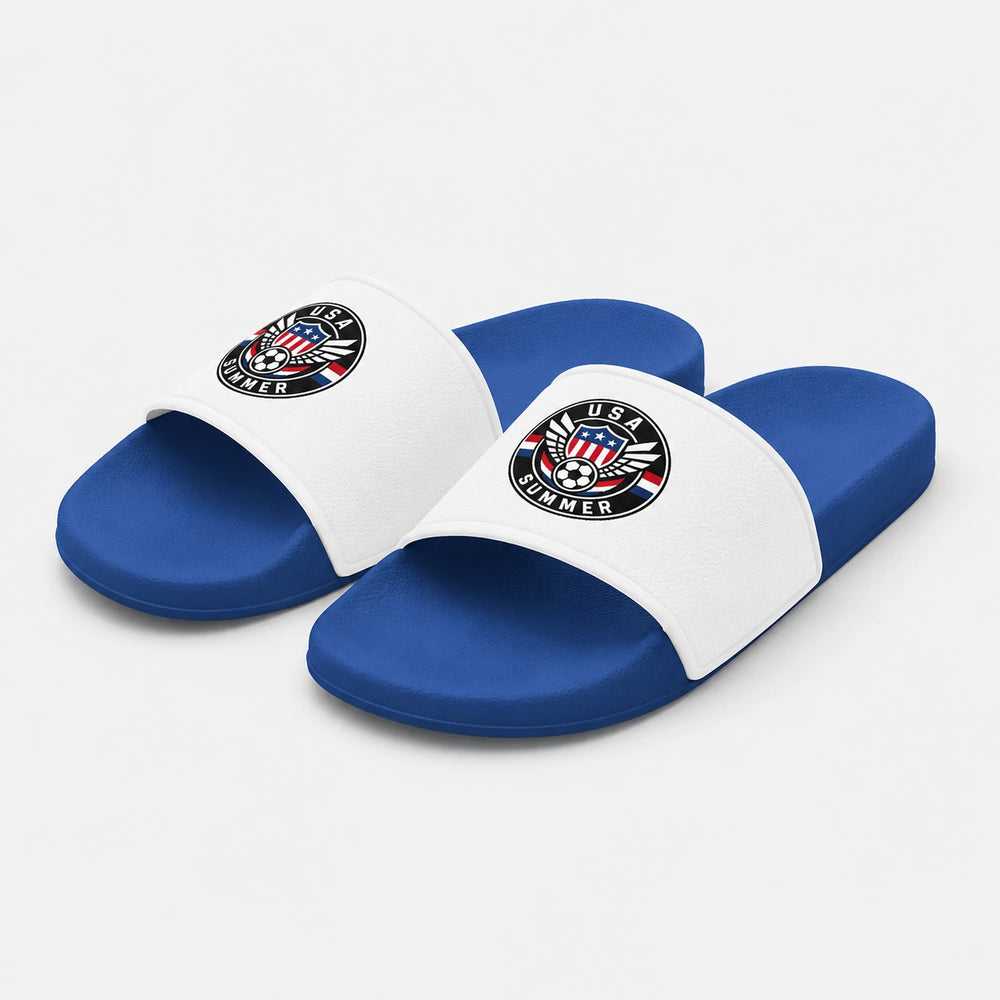 USA Sommer Slides 2026 – Fanwear Badelatschen für Matchday & Public Viewing