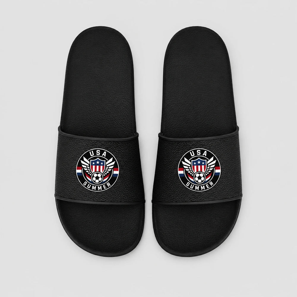 USA Sommer Slides 2026 – Fanwear Badelatschen für Matchday & Public Viewing