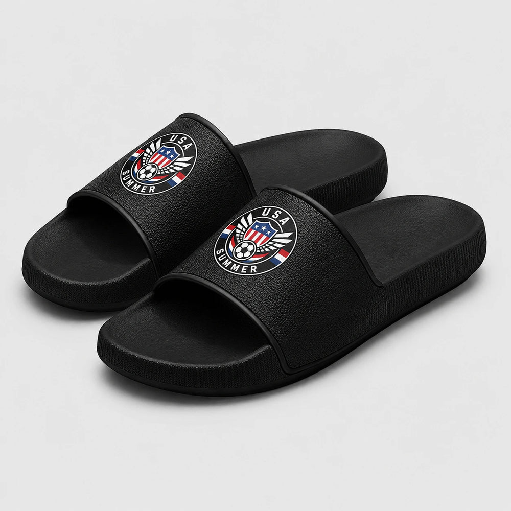 USA Sommer Slides 2026 – Fanwear Badelatschen für Matchday & Public Viewing