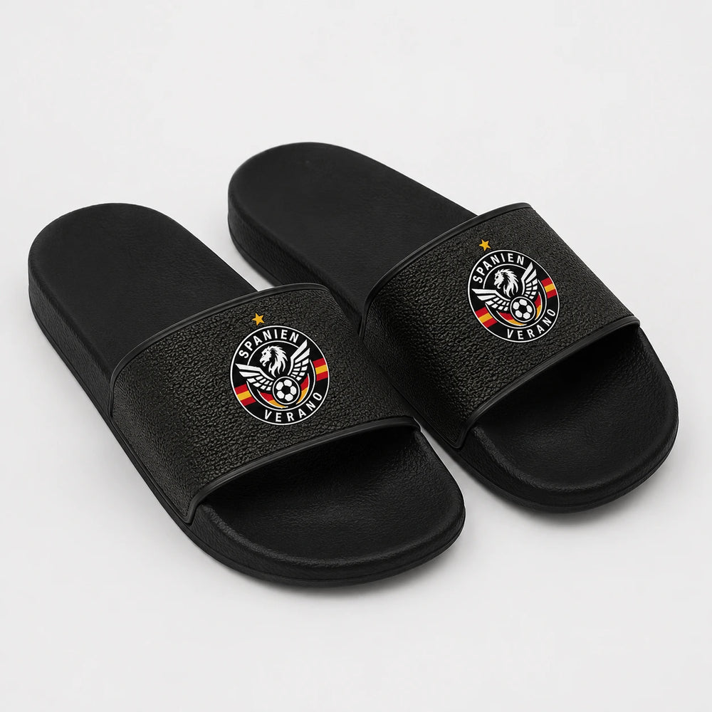 Spanien Sommer Slides 2026 – Fanwear Badelatschen für Matchday & Public Viewing