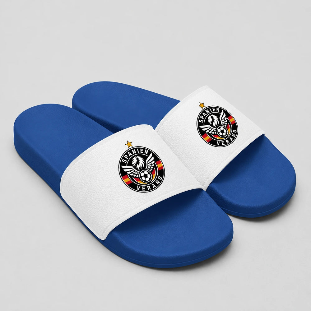 Spanien Sommer Slides 2026 – Fanwear Badelatschen für Matchday & Public Viewing