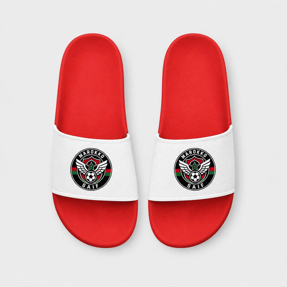Marokko Sommer Slides 2026 – Fanwear Badelatschen für Matchday & Public Viewing