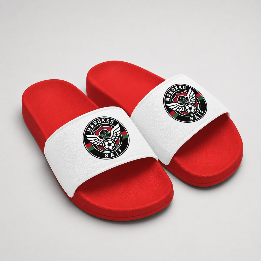 Marokko Sommer Slides 2026 – Fanwear Badelatschen für Matchday & Public Viewing