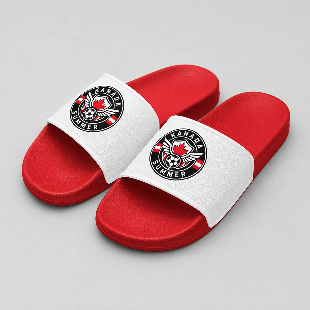 Kanada Sommer Slides 2026 – Fanwear Badelatschen für Matchday & Public Viewing