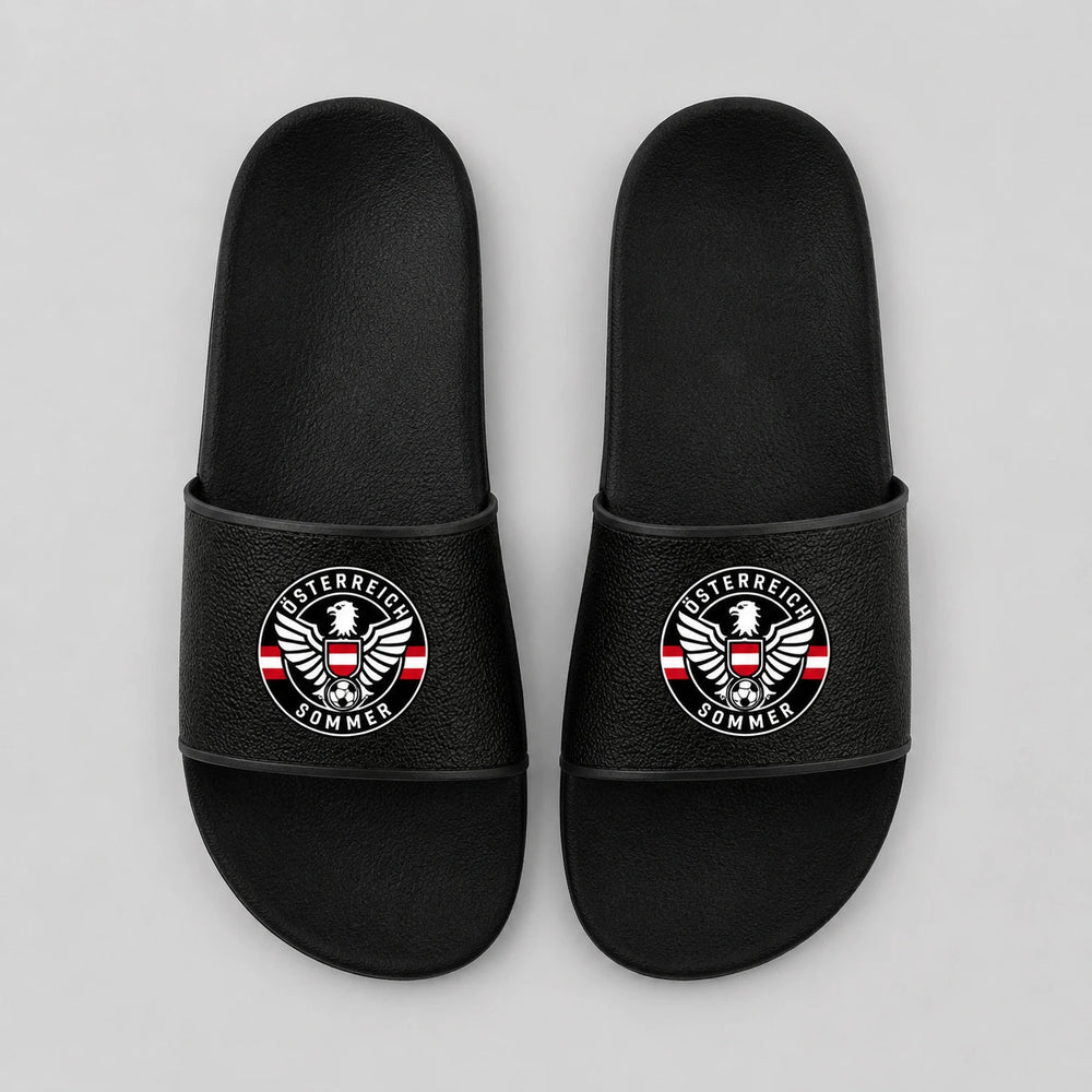 Österreich Sommer Slides 2026 – Fanwear Badelatschen für Matchday & Public Viewing