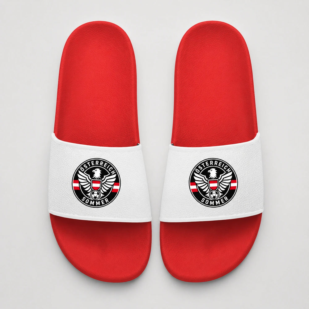 Österreich Sommer Slides 2026 – Fanwear Badelatschen für Matchday & Public Viewing