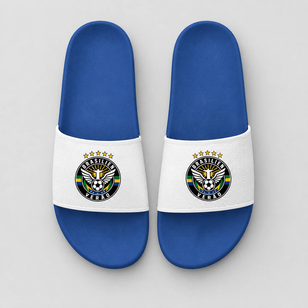 Brasilien Sommer Slides 2026 – Fanwear Badelatschen für Matchday & Public Viewing