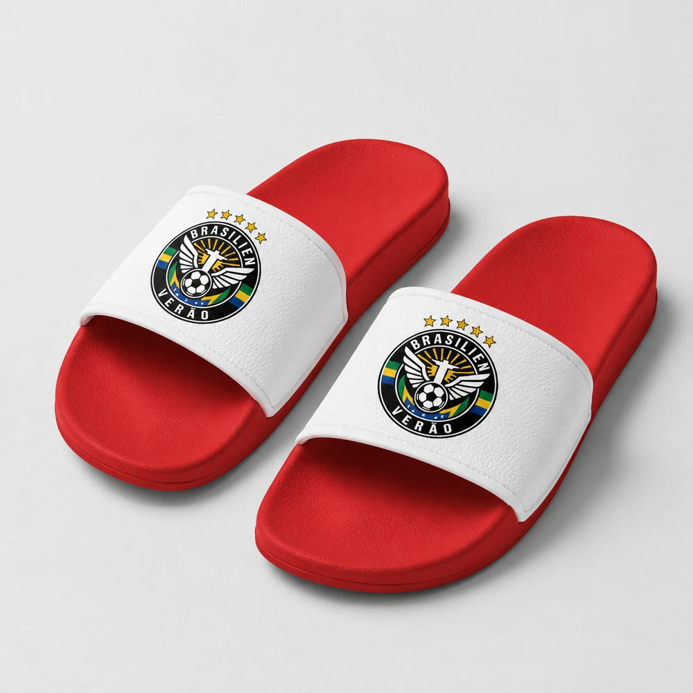 Brasilien Sommer Slides 2026 – Fanwear Badelatschen für Matchday & Public Viewing