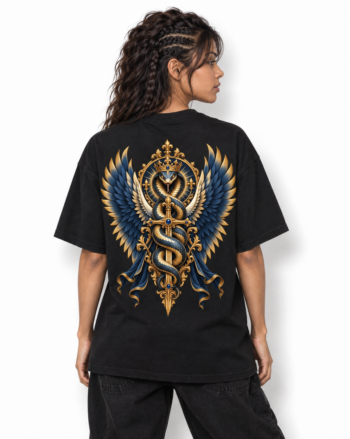 NOVAWEAR® SERPENT CROWN Heavyweight Oversized T-Shirt