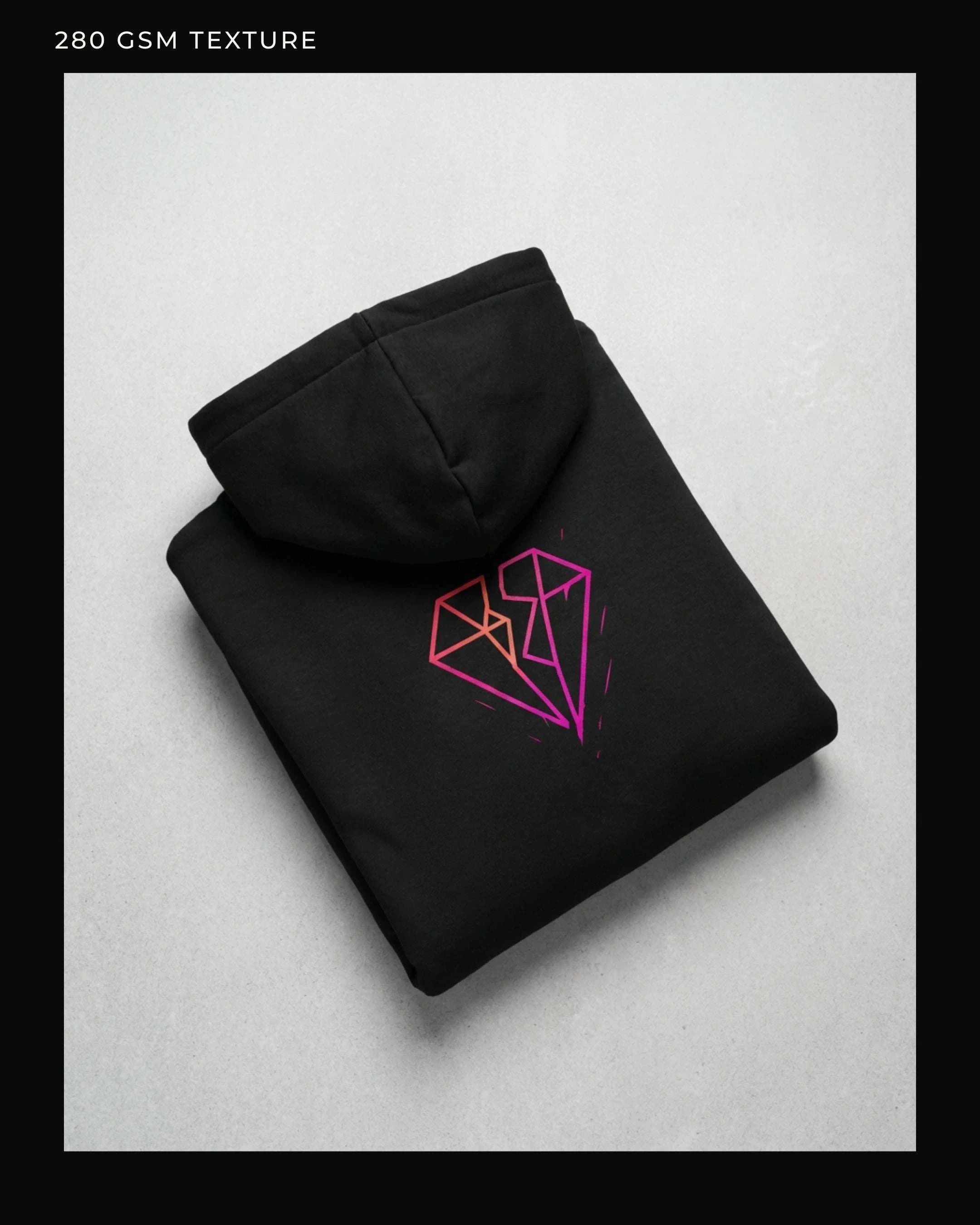 Image of Split Diamond Hoodie – Magenta