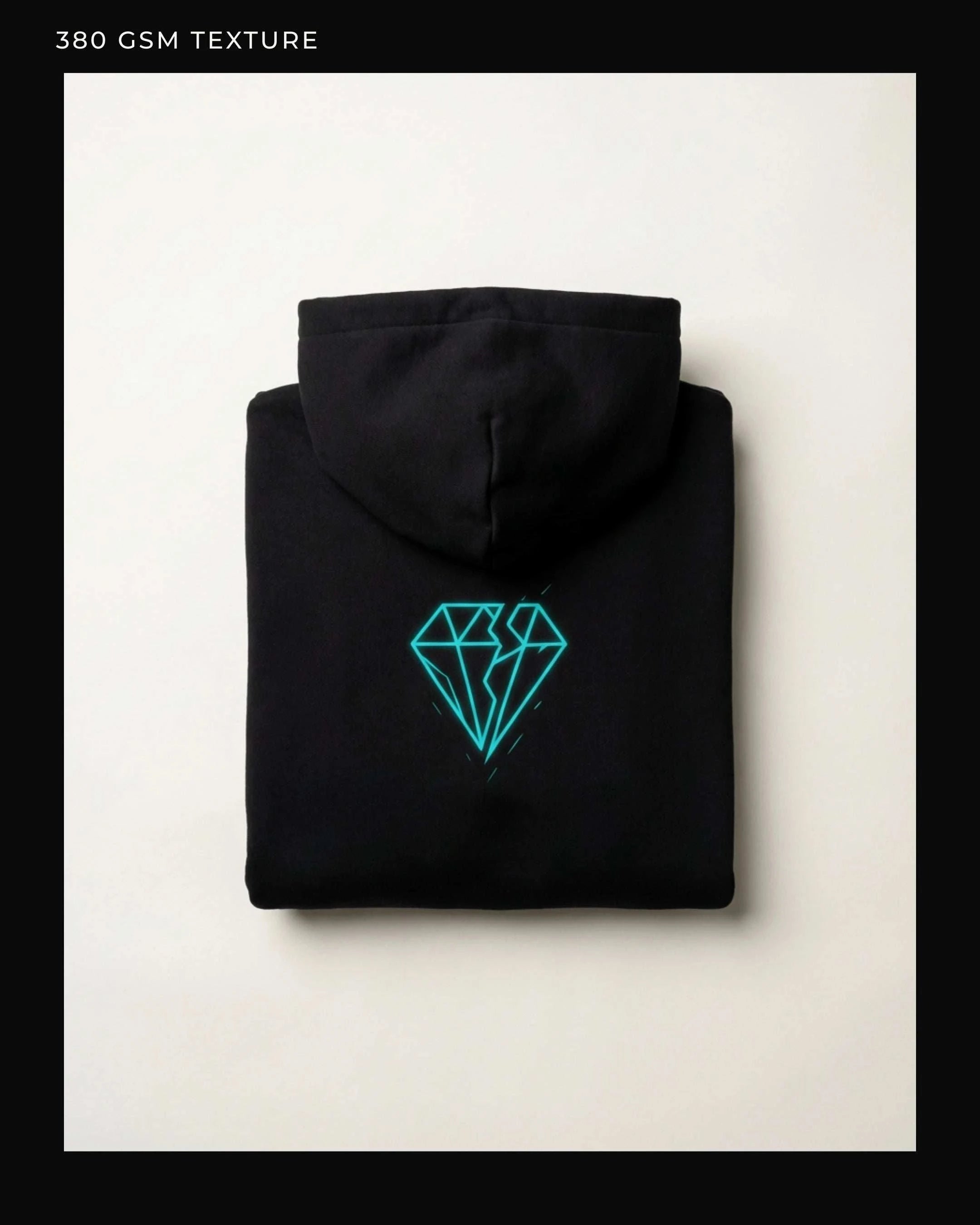Image of Split Diamond Ikarus Hoodie – Cyan