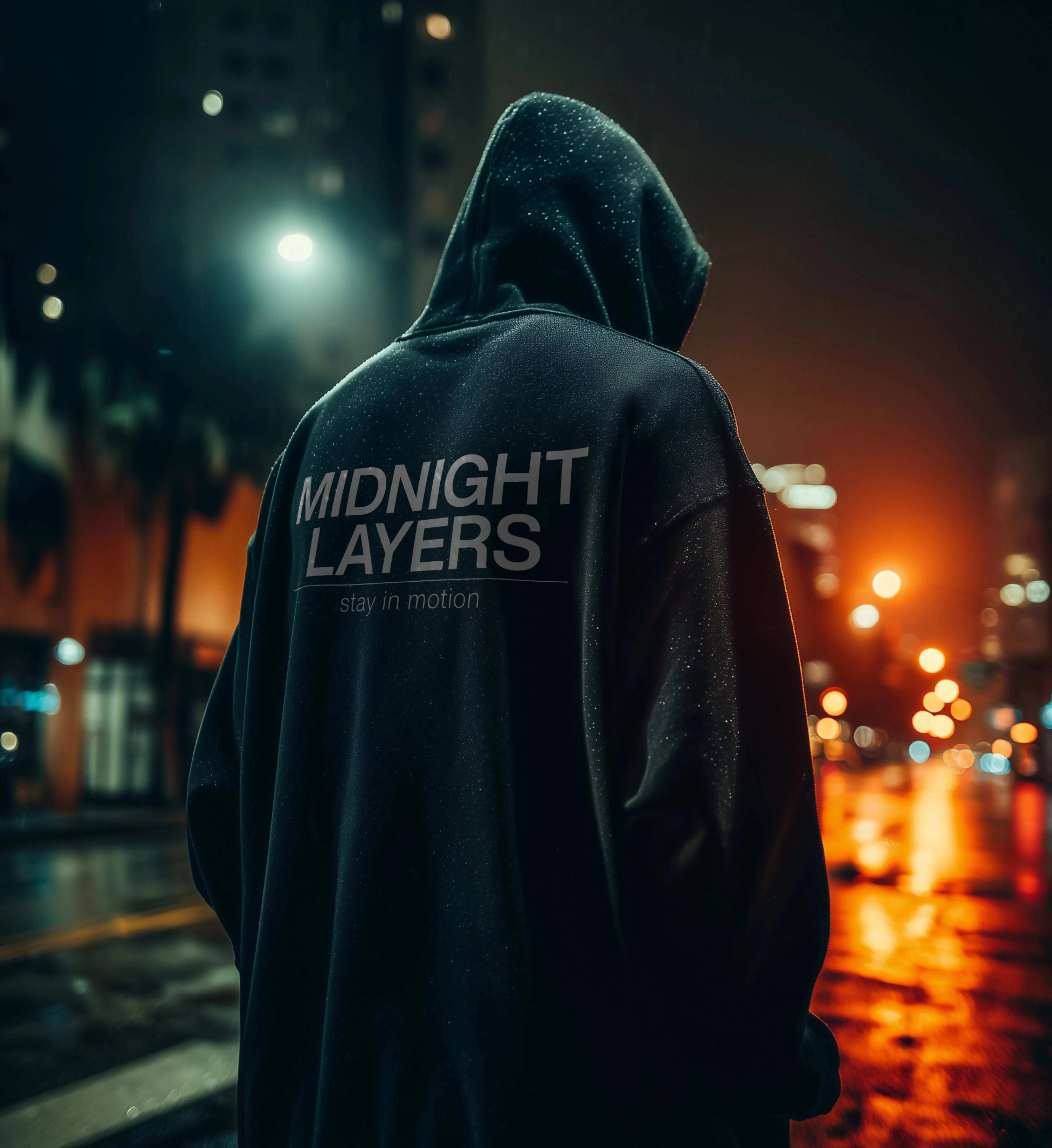 Image of MIDNIGHT LAYERS HOODIE – Backprint Edition (380 GSM Oversized)