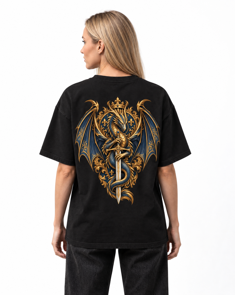 
NOVAWEAR® DRAGON REIGN Heavyweight Oversized T-Shirt