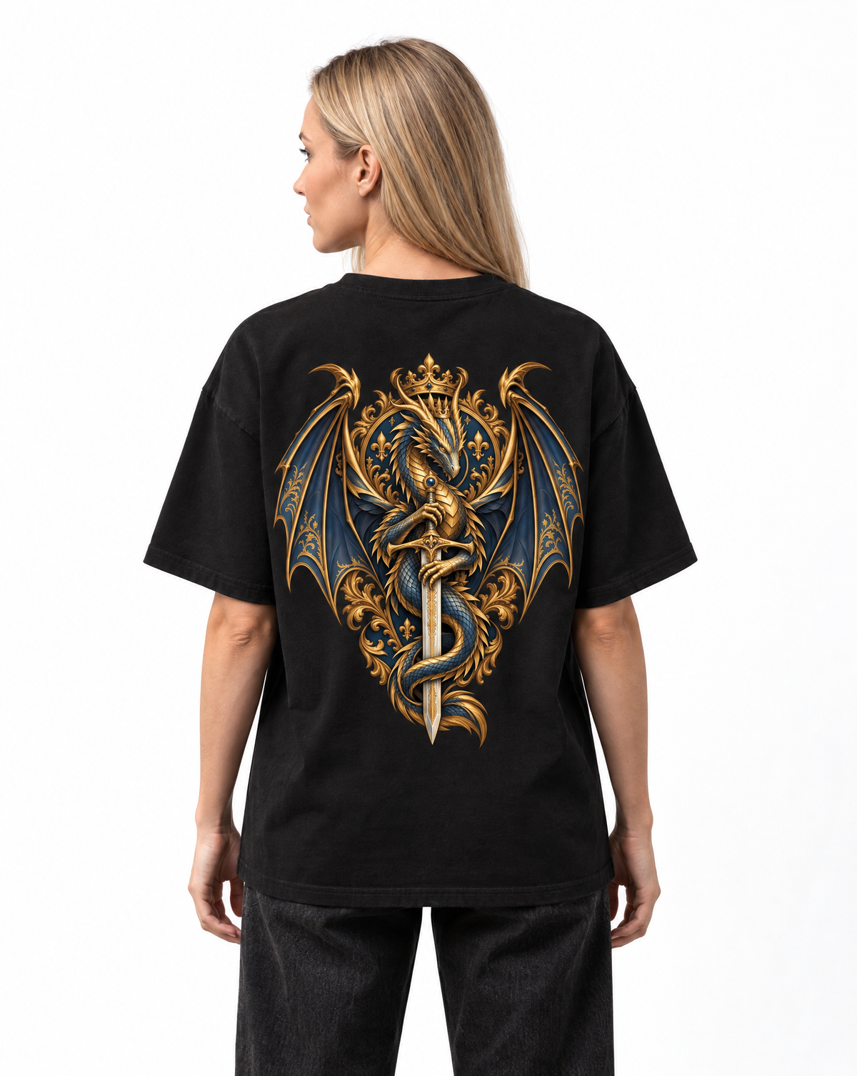 NOVAWEAR® DRAGON REIGN Heavyweight Oversized T-Shirt