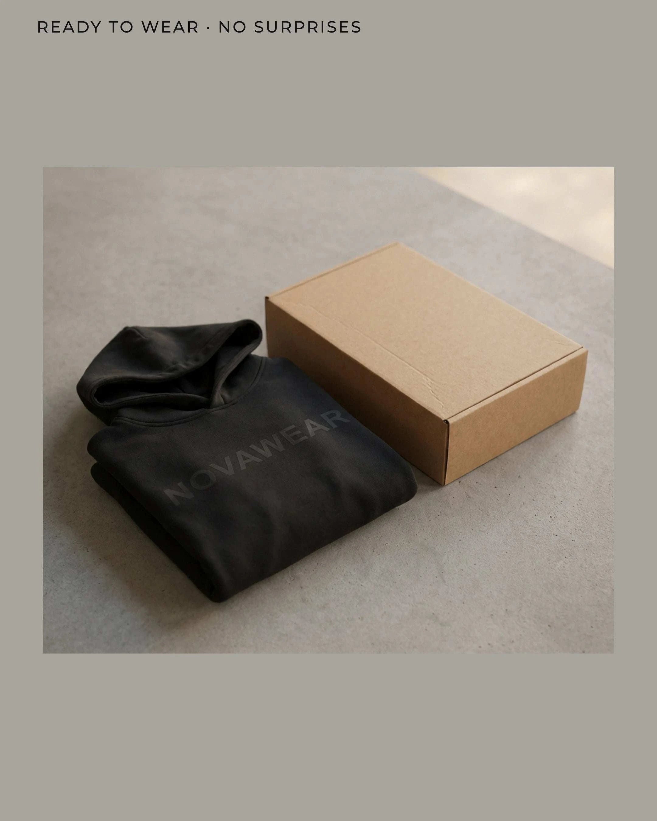 Image of NOVA CORE HOODIE – Black Edition (380 GSM Premium Oversized)