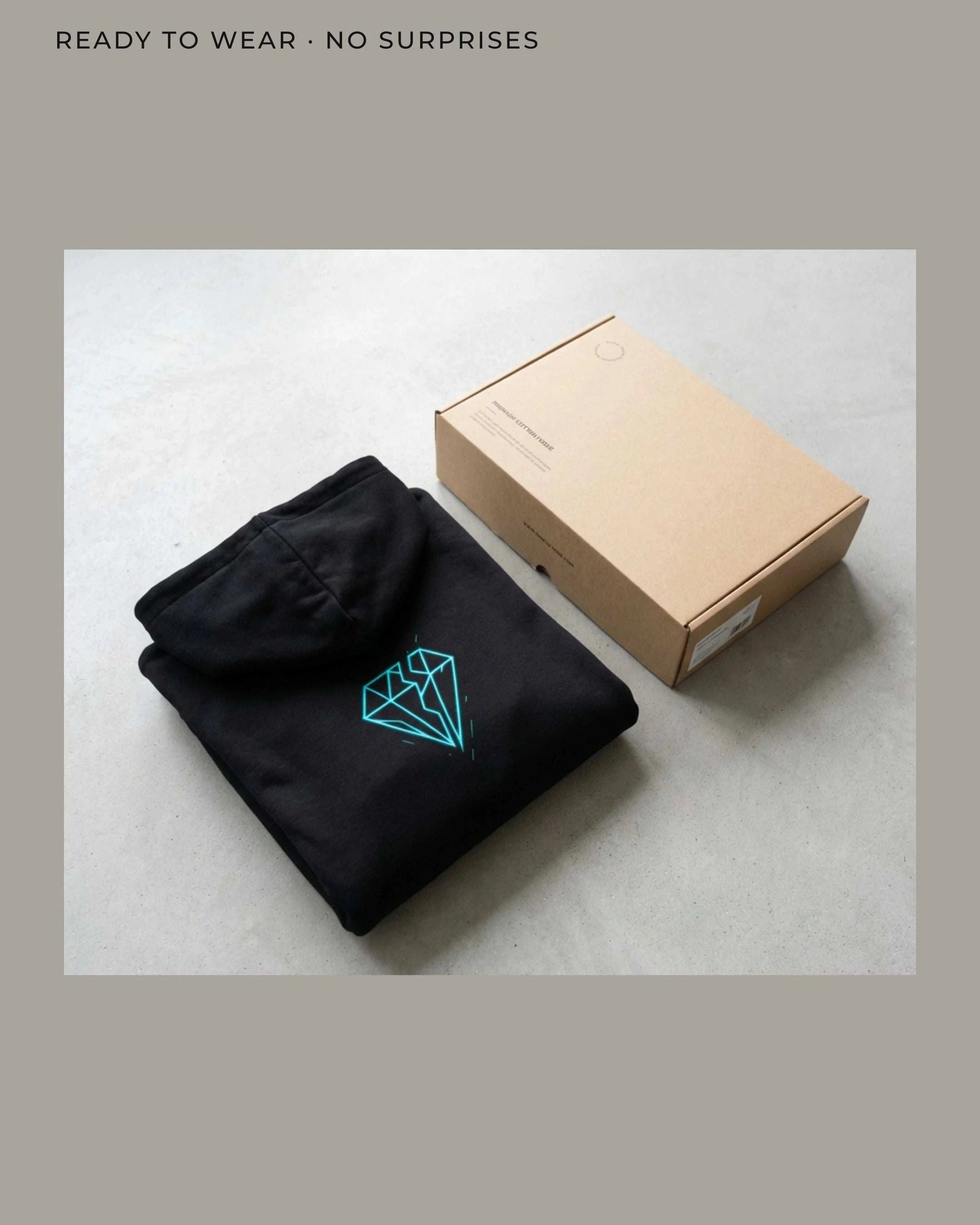 Image of Split Diamond Hoodie – Cyan