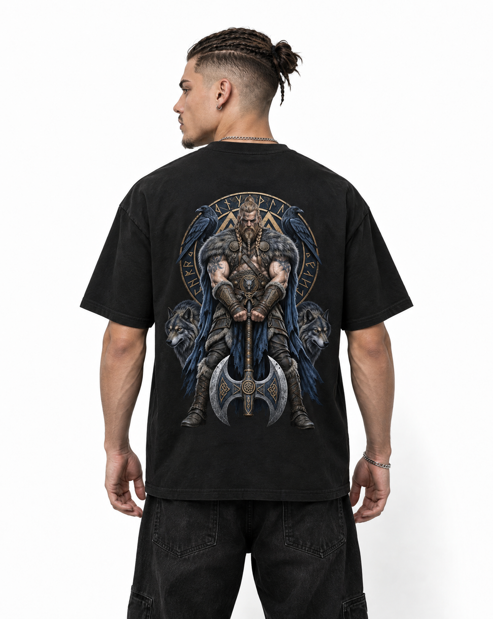 
NOVAWEAR® RAVEN AXE Heavyweight Oversized T-Shirt