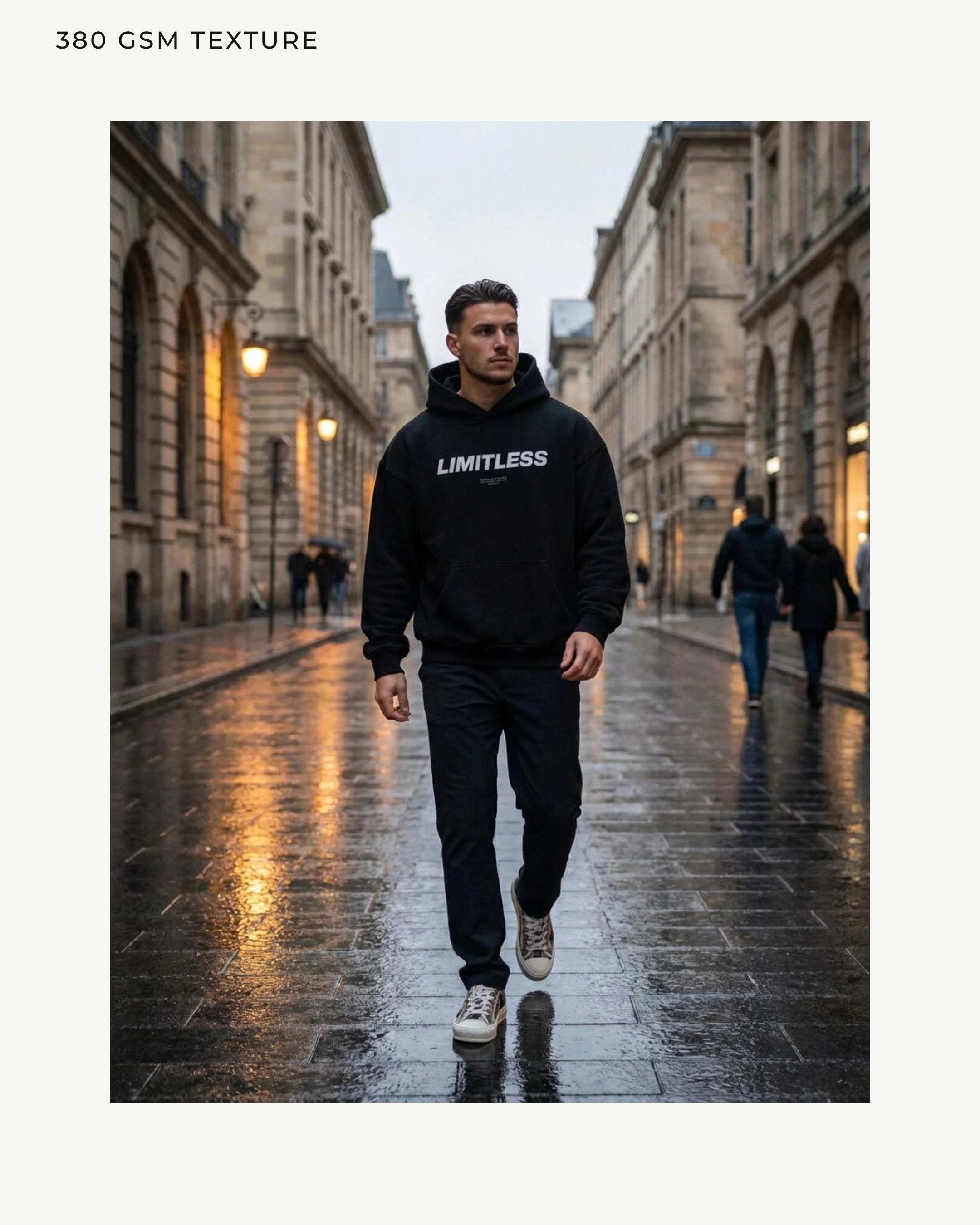 Image of LIMITLESS SCRIPT HOODIE – Premium Frontprint Edition