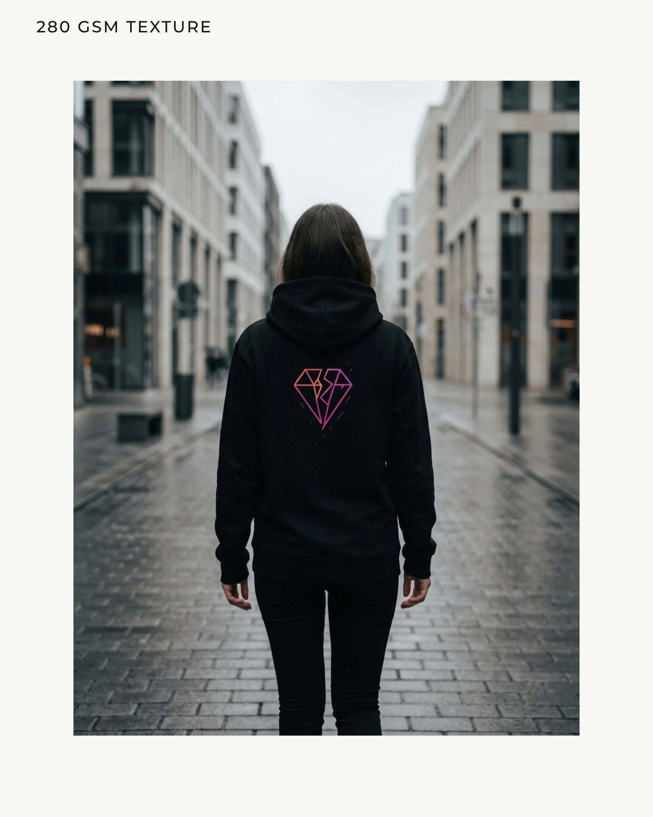 Image of Split Diamond Hoodie – Magenta