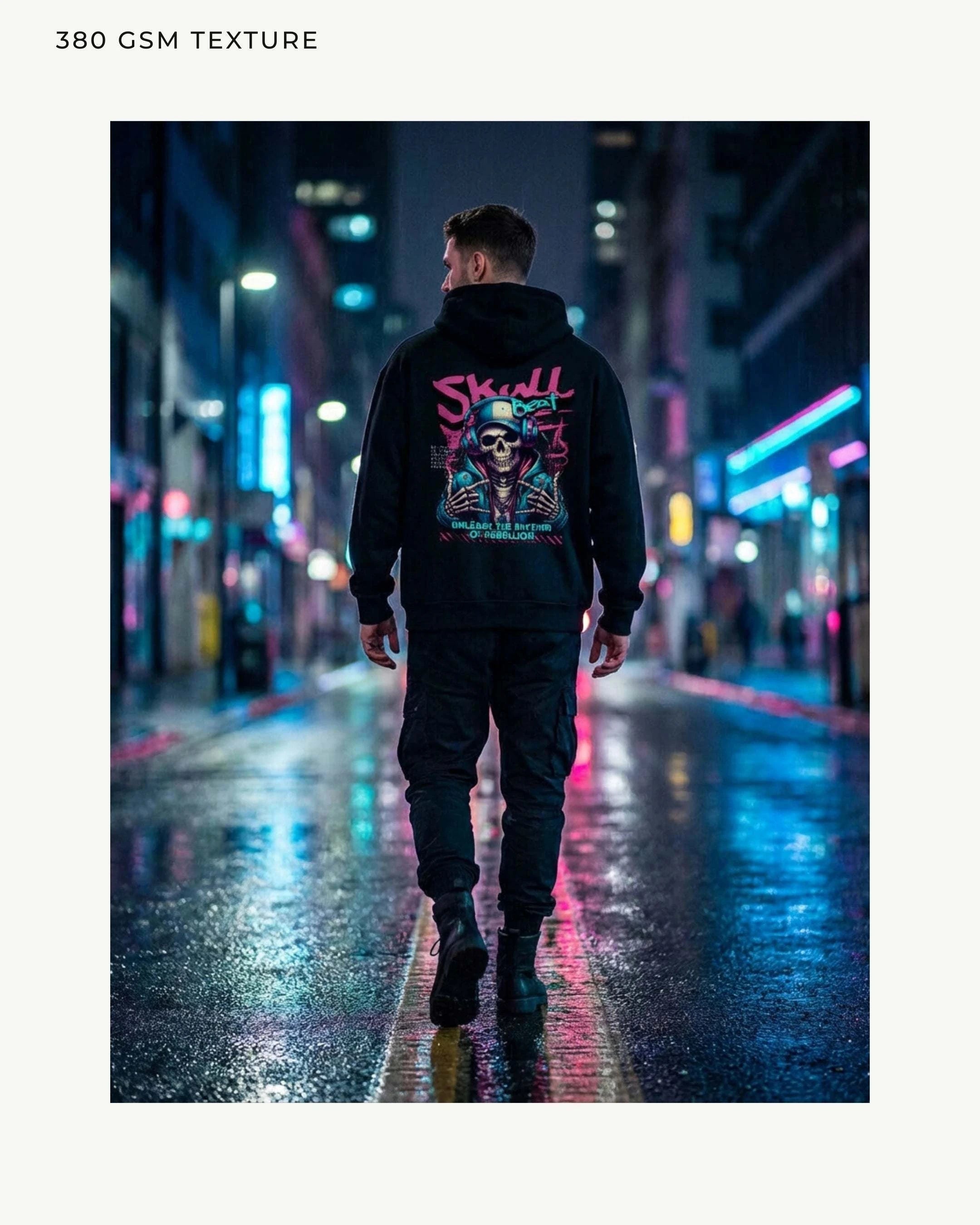 Image of Skull Beat Oversized Hoodie