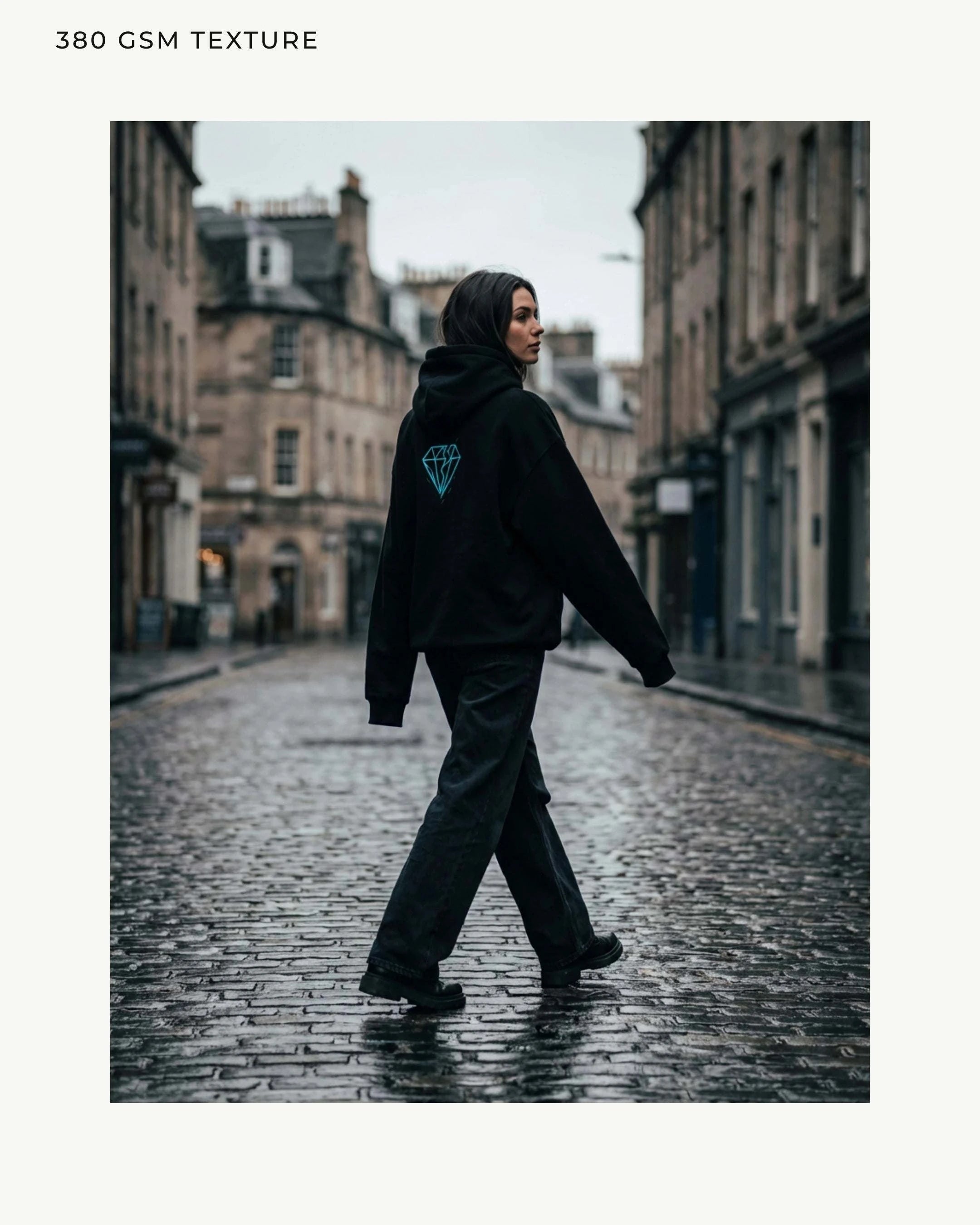 Image of Split Diamond Ikarus Hoodie – Cyan