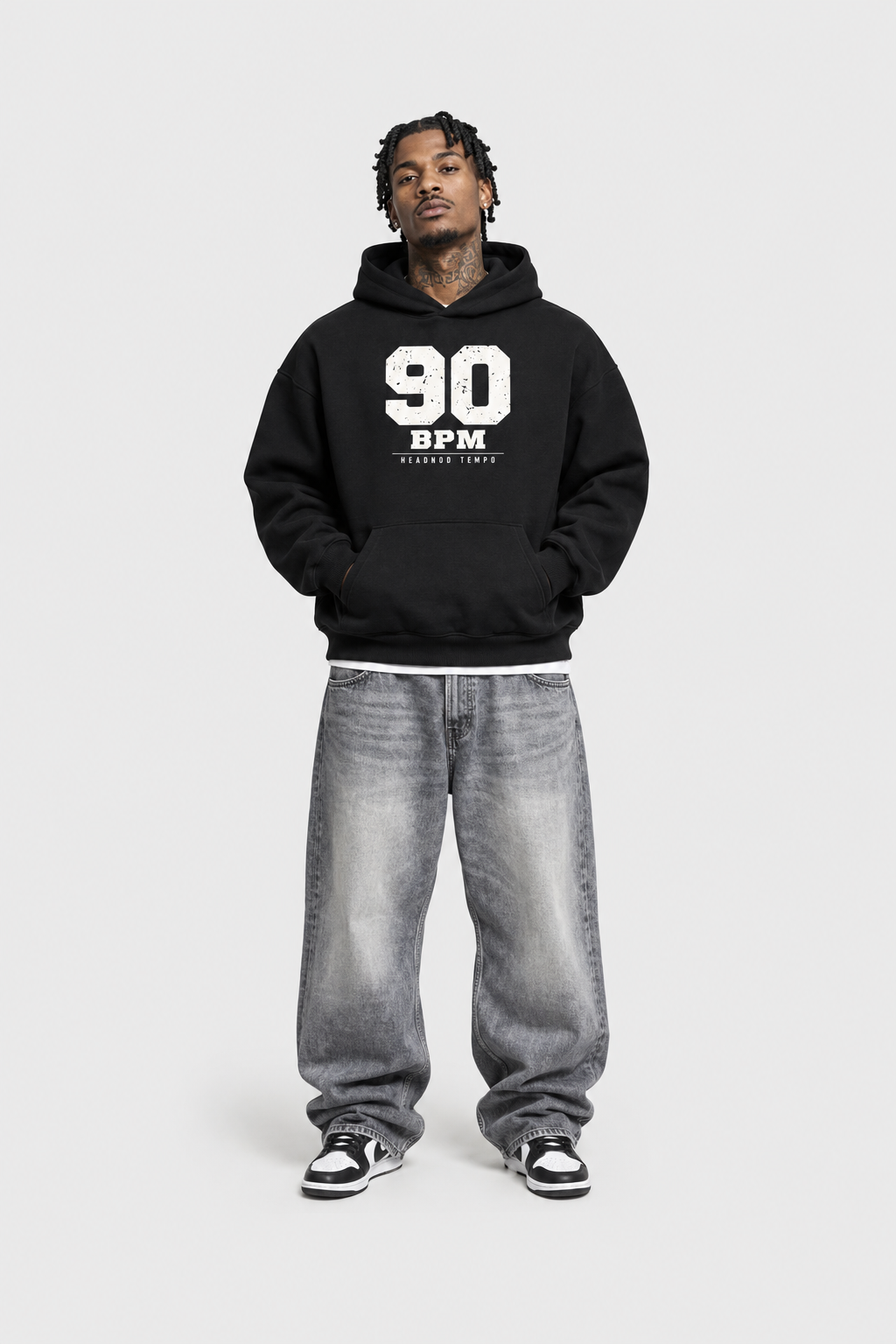 90 BPM - Boom-Bap Oversized Hoodie