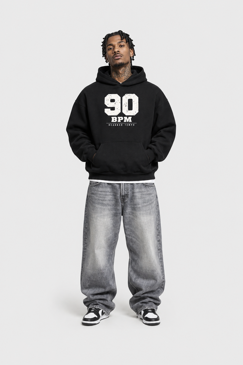 90 BPM - Boom-Bap Oversized Hoodie