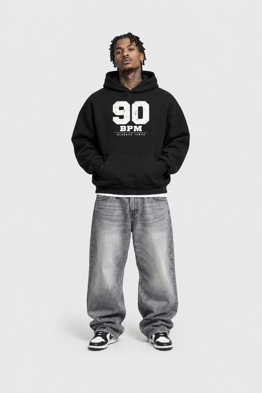 90 BPM - Boom-Bap Oversized Hoodie