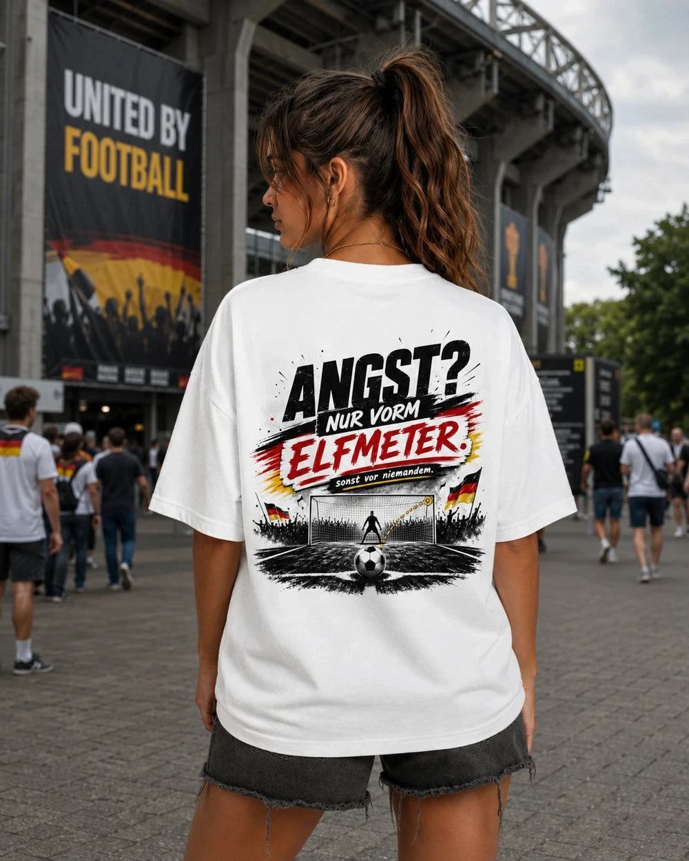 Angst? Nur vorm Elfmeter Oversized Shirt Oversized T-Shirt Novawear