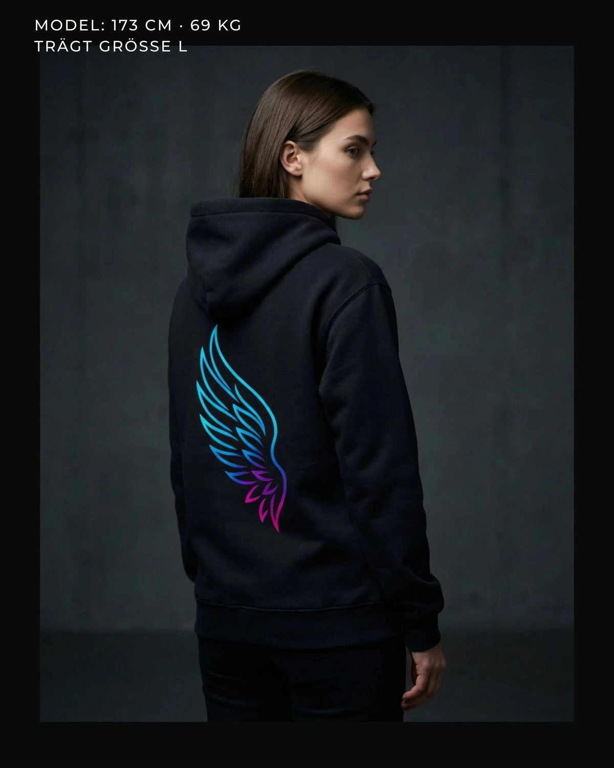 Ascend Wing Hoodie – Cyan/Magenta Hoodie Novawear