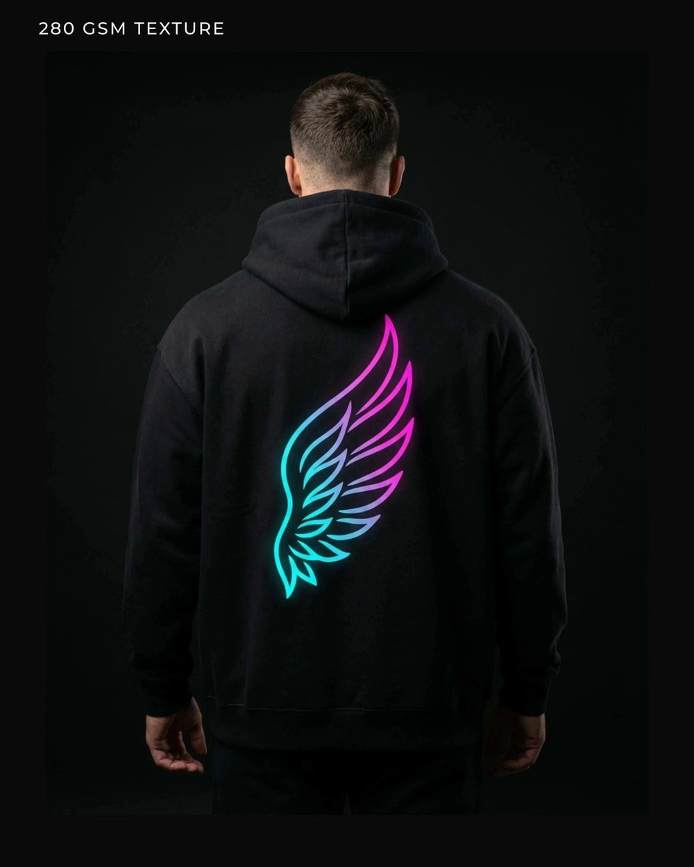 Ascend Wing Hoodie – Cyan/Magenta Hoodie Novawear