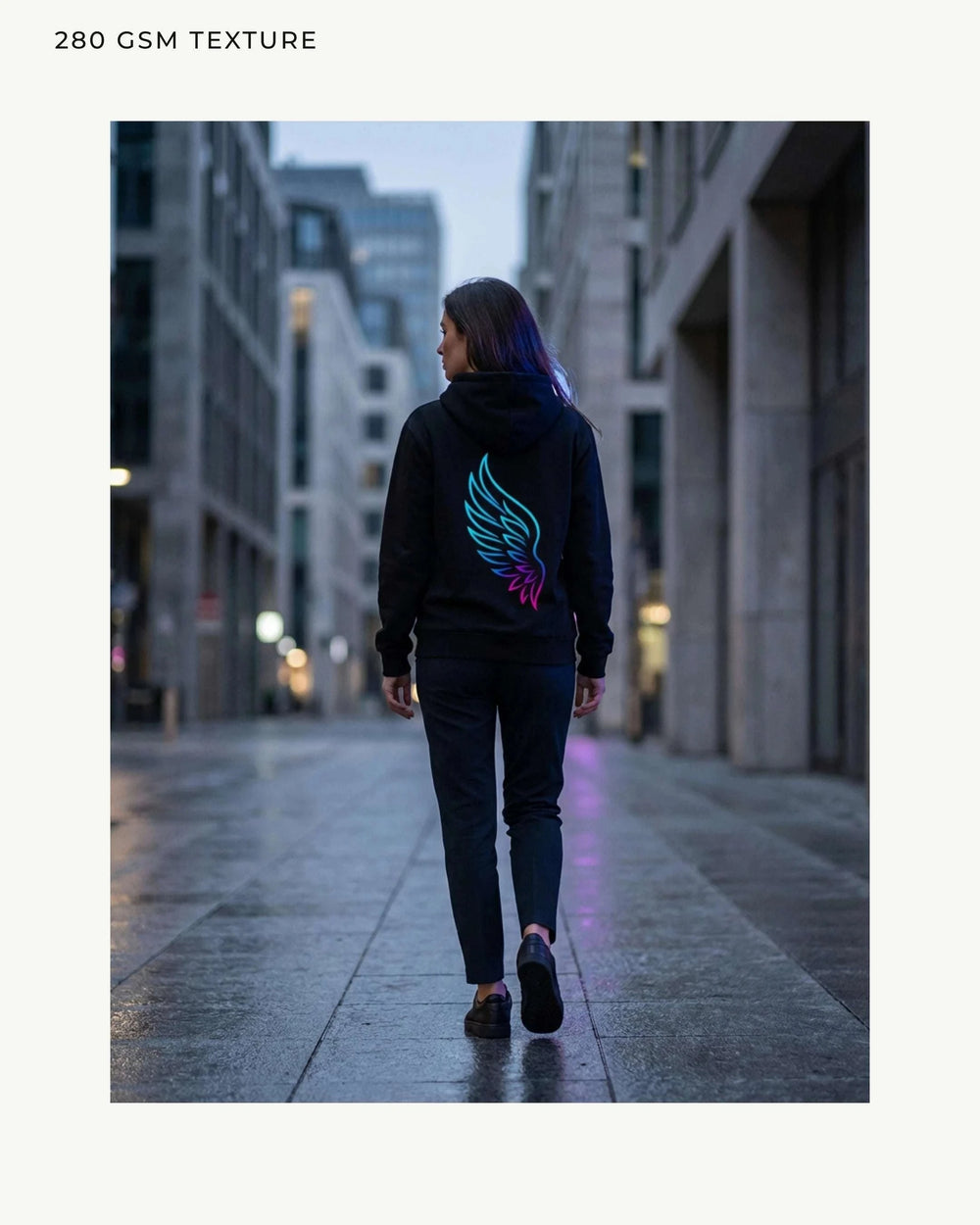 Ascend Wing Hoodie – Cyan/Magenta Hoodie Novawear